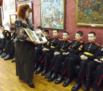 Суворовцы в гостях у юных художников